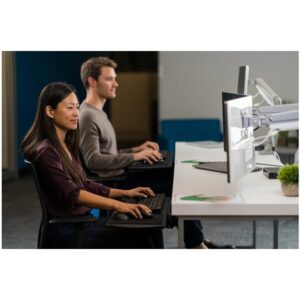 Kensington Brazo SmartFit® de altura ajustable con controles de un solo toque para dos monitores