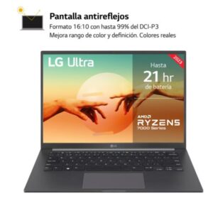 LG Ultra 14U70R Portátil 35,6 cm (14") WUXGA 8 GB LPDDR4x-SDRAM 512 GB SSD Windows 11 Pro Negro