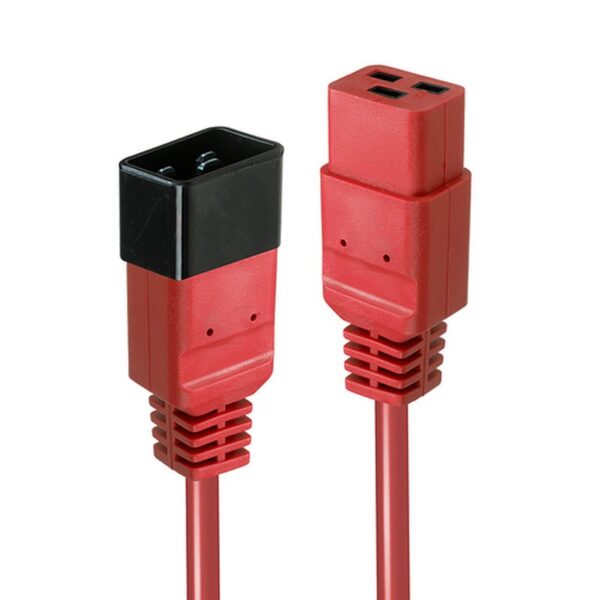 Lindy 30123 cable de transmisión Rojo 1 m C19 acoplador C20 acoplador