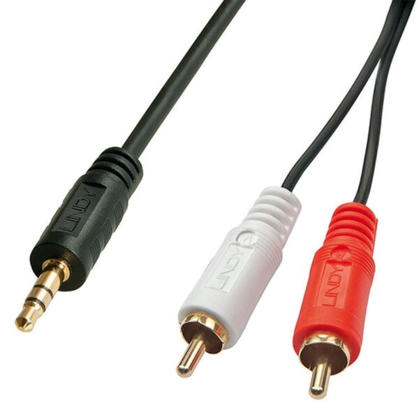 Lindy 35687 cable de audio 20 m 2 x RCA 3,5mm Negro