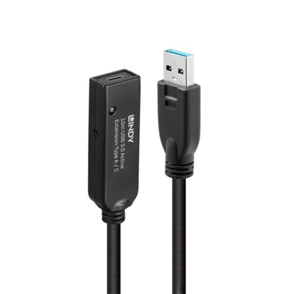 Lindy 43376 cable USB 10 m USB 3.2 Gen 1 (3.1 Gen 1) USB A USB C Negro