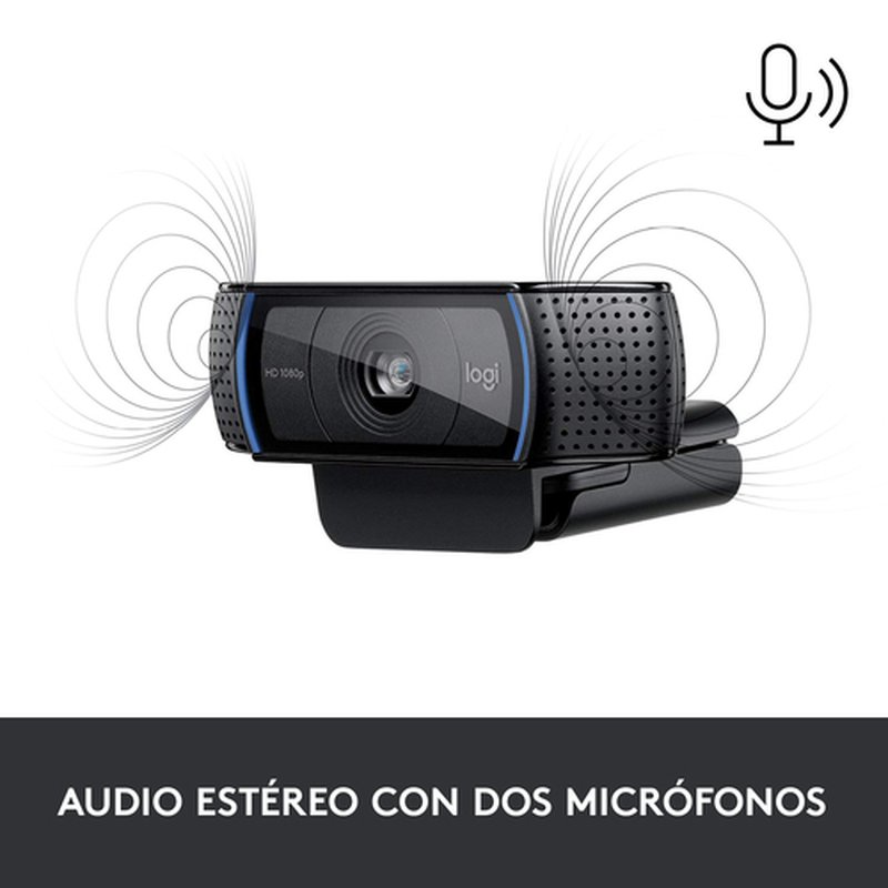 Logitech Hd Pro C920 cámara web 3 MP 1920 x 1080 Pixeles USB 2.0 Negro - Imagen 4