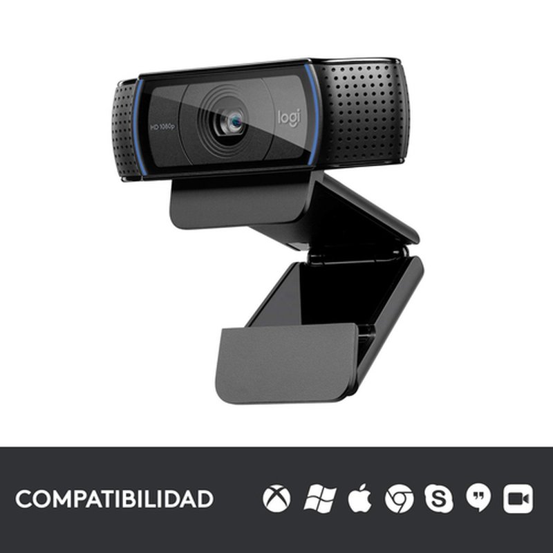 Logitech Hd Pro C920 cámara web 3 MP 1920 x 1080 Pixeles USB 2.0 Negro - Imagen 5