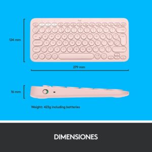 Logitech K380 Multi-Device teclado Bluetooth QWERTY Español Rosa