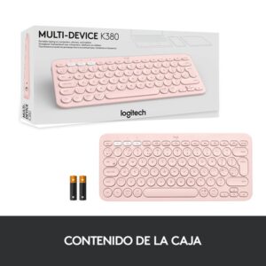 Logitech K380 Multi-Device teclado Bluetooth QWERTY Español Rosa