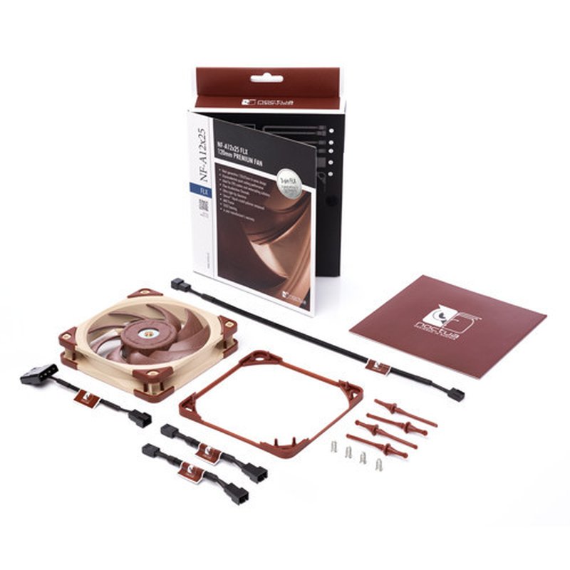 NOCTUA VENTILADOR CAJA NF-A12X25 FLX, 120MM FAN, 120X120X25MM, 12V, 2000RPM/1700RPM/1350RPM, 22,6 DB(A), 102,1 M3/H, 1,65 MM H2O, 3 PINES - Imagen 5
