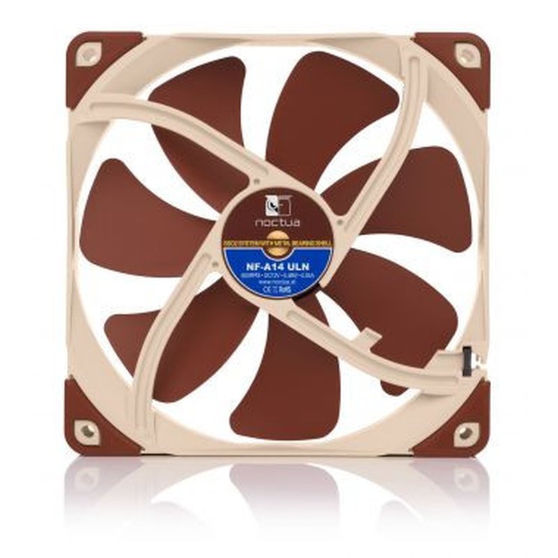 NOCTUA VENTILADOR CAJA NF-A14 ULN, 140MM FAN, 140X140X25MM, 12V, 800RPM/650RPM, 11,9 DB(A), 79,8 M3/H, 0,69 MM H2O, 3 PINES - Imagen 3