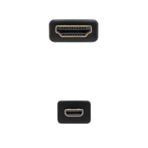 Nanocable HDMI, 0.8m cable HDMI 0,8 m HDMI tipo A (Estándar) HDMI tipo D (Micro) Negro