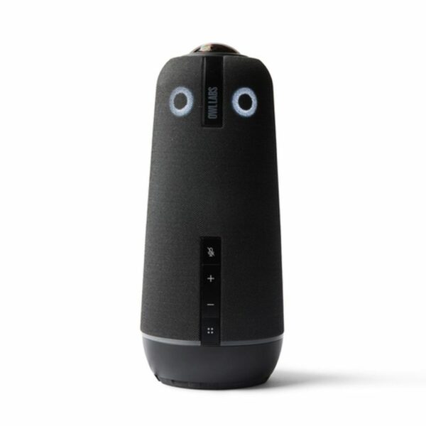 Owl Labs Meeting Owl 4+: cámara de videoconferencia inteligente 4K de 360 grados, micrófono y altavoz (enfoque automático del orador, zoom inteligente y ecualización del ruido)