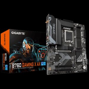 PLACA GIGABYTE B760 GAMING X AX,INTEL,1700,B760,4DDR5,192GB,HDMI+DP,4SATA+3M.2,3USB 3.2+USB-C,2.5GB+WIFI6E+BT5.2,ATX