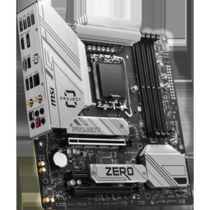 PLACA MSI B760M PROJECT ZERO,BTF,INTEL,1700,B760,4DDR5,256GB,HDMI+DP,4SATA3/6G+2M.2,9USB3.2,2.5GB+WIFI6E+BT5.3,MATX