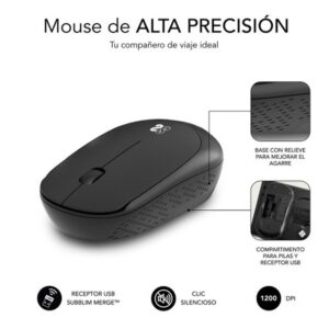 MOUSE SUBBLIM WIRELESS OPTICAL BUSSINESS SILENT BLACK MOUSE SUBBLIM WIRELESS OPTICAL BUSSINESS SILENT BLACK