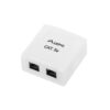 ROSETA DE SUPERFICIE LANBERG CAT.5E UTP 2X TOMA RJ45 BLANCO