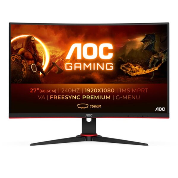 Reacondicionado | AOC G2 C27G2ZE/BK pantalla para PC 68,6 cm (27") 1920 x 1080 Pixeles Full HD LED Negro, Rojo