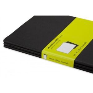 SET DE 3 LIBRETAS CAHIER NEGRAS P (9X14CM) LISA MOLESKINE QP313