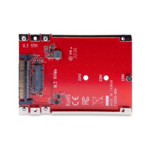 StarTech.com Adaptador M.2 a U.3 para SSDs M.2 NVMe - Conversor Adaptador de Host de Unidad M.2 PCIe a U.3 de 2,5 (SFF-TA-1001) - Cumple con TAA