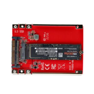 StarTech.com Adaptador M.2 a U.3 para SSDs M.2 NVMe - Conversor Adaptador de Host de Unidad M.2 PCIe a U.3 de 2,5 (SFF-TA-1001) - Cumple con TAA