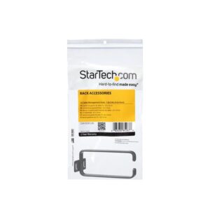 StarTech.com Anilla Pasacables en D Vertical 1U para Gestión de Cableado en Armarios Racks - Guiacables 4,5x10cm