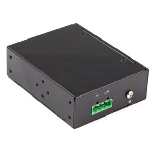StarTech.com Conversor de Medios Ethernet Industrial PoE+ de Fibra a Ethernet de 60W - Convertidor SFP a RJ45 de Fibra IP30 (IMC1GSFP60W)