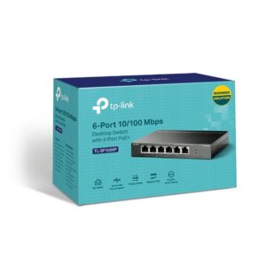 TP-Link TL-SF1006P switch No administrado Fast Ethernet (10/100) Energía sobre Ethernet (PoE) Negro TP-Link TL-SF1006P switch No administrado Fast Ethernet (10/100) Energía sobre Ethernet (PoE) Negro