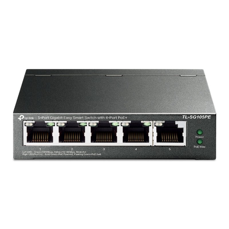 TP-Link TL-SG105PE switch Gestionado L2 Gigabit Ethernet (10/100/1000) Energía sobre Ethernet (PoE) Negro TP-Link TL-SG105PE switch Gestionado L2 Gigabit Ethernet (10/100/1000) Energía sobre Ethernet (PoE) Negro
