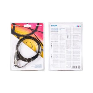 Alternative view of TooQ Cable de Seguridad Tipo NANO con Combinación para Portátiles 1.5 metros, Gris Oscuro