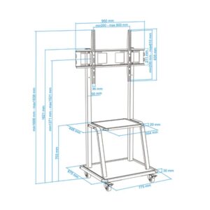 TooQ Soporte de suelo para pantallas (monitor / plasma / LCD / LED) 37" - 100"
