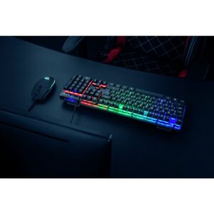 Trust GXT 838 Azor Gaming Combo teclado Ratón incluido Juego USB QWERTY Español Negro