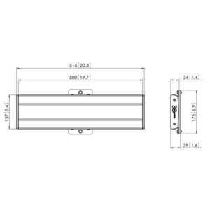 Alternative view of VOGELS PFB 3405 INTERFACE BAR 515MM SILVER