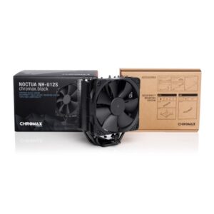 NOCTUA COOLER CPU NH-U12S CHROMAX.BLACK, 5 HEATPIPES TOWER, 1X NF-F12, INTEL LGA1851, LGA1700, LGA1200, LGA1151, AMD AM5, AM4 NOCTUA COOLER CPU NH-U12S CHROMAX.BLACK, 5 HEATPIPES TOWER, 1X NF-F12, INTEL LGA1851, LGA1700, LGA1200, LGA1151, AMD AM5, AM4