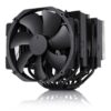 NOCTUA COOLER CPU NH-D15 CHROMAX.BLACK [NH-D15 CH.BK], 6 HEATPIPES DUAL TOWER, 2X NF-A15 140MM FAN PWM, INTEL LGA1851, LGA1700, LGA1200, LGA1151, AMD AM4, AM5