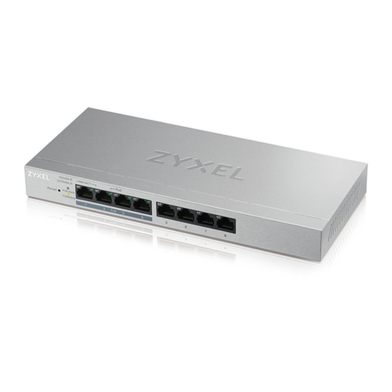 Zyxel GS1200-8HP v2 Gestionado Gigabit Ethernet (10/100/1000) Energía sobre Ethernet (PoE) Gris Zyxel GS1200-8HP v2 Gestionado Gigabit Ethernet (10/100/1000) Energía sobre Ethernet (PoE) Gris