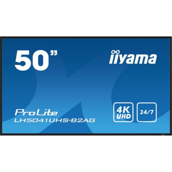 iiyama LH5041UHS-B2AG pantalla de señalización Pantalla plana para señalización digital 127 cm (50") LCD 500 cd / m² 4K Ultra HD Negro 24/7