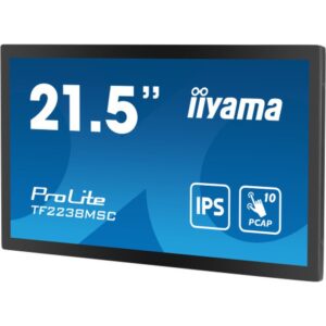 iiyama TF2238MSC-B1 pantalla de señalización Pizarra de caballete digital 55,9 cm (22") LED 600 cd / m² Full HD Negro Pantalla táctil