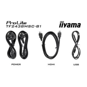 iiyama PROLITE Pizarra de caballete digital 61 cm (24") LED 600 cd / m² Full HD Negro Pantalla táctil