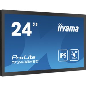 iiyama PROLITE Pizarra de caballete digital 61 cm (24") LED 600 cd / m² Full HD Negro Pantalla táctil