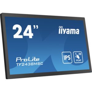 iiyama PROLITE Pizarra de caballete digital 61 cm (24") LED 600 cd / m² Full HD Negro Pantalla táctil