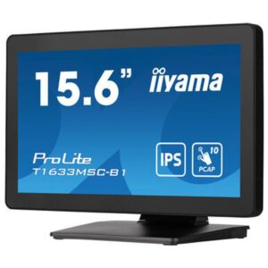 iiyama ProLite T1633MSC-B1 pantalla para PC 39,6 cm (15.6") 1920 x 1080 Pixeles Full HD LCD Pantalla táctil Negro
