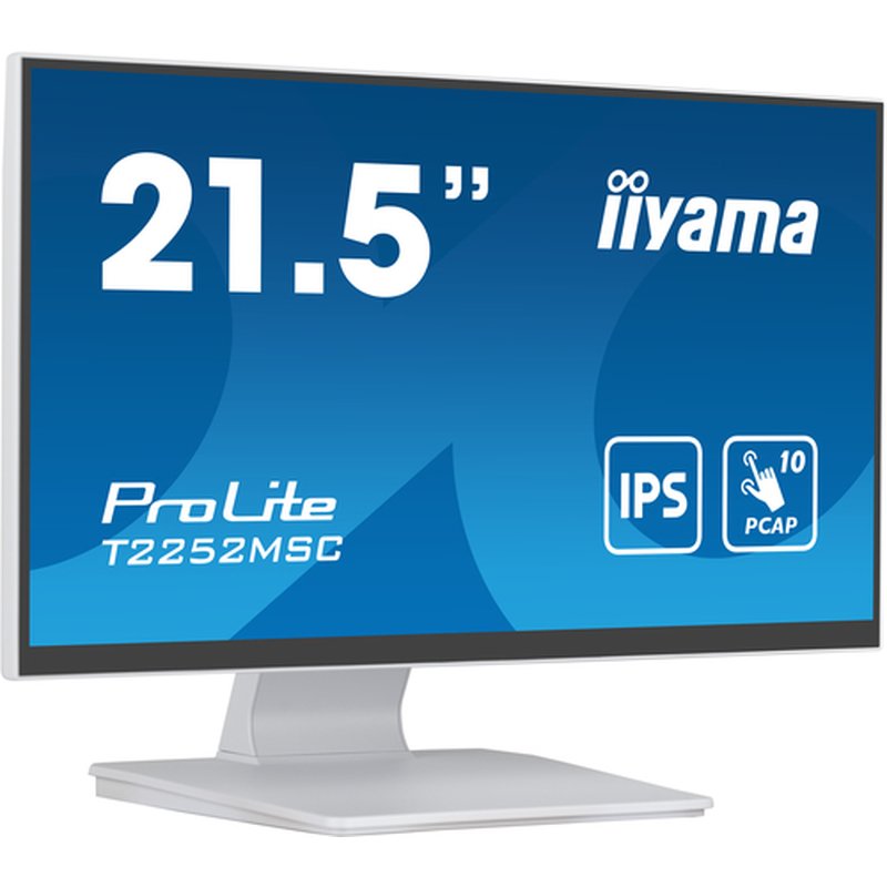iiyama ProLite pantalla para PC 54,6 cm (21.5") 1920 x 1080 Pixeles Full HD LCD Pantalla táctil Mesa Blanco - Imagen 2