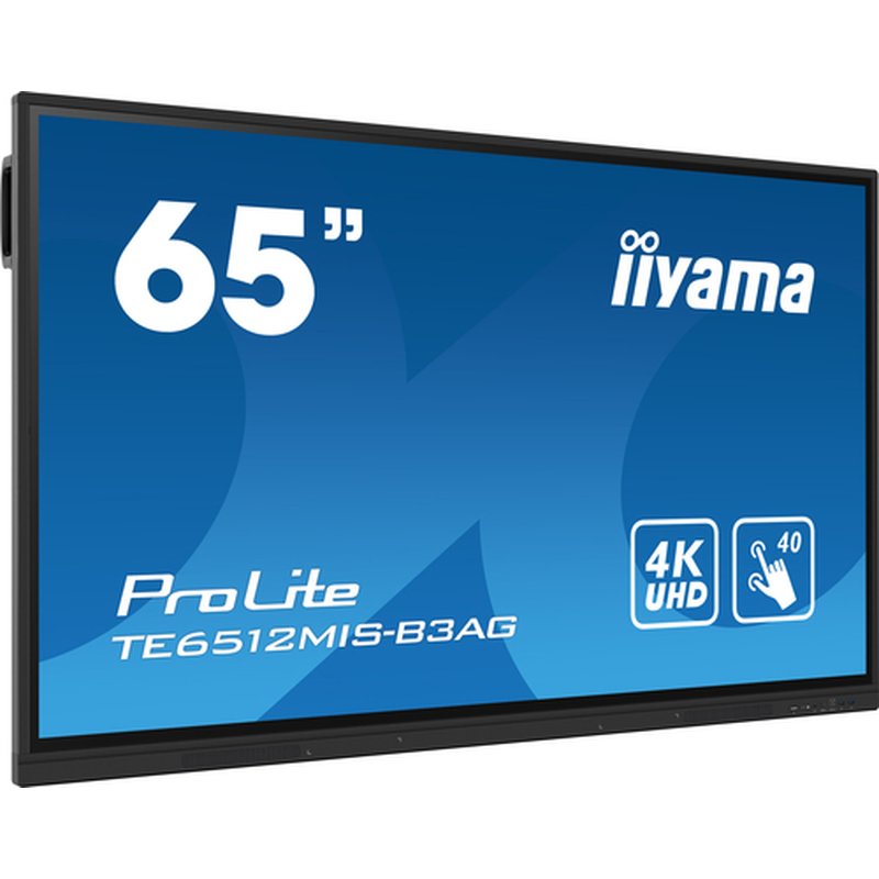 iiyama TE6512MIS-B3AG pantalla de señalización Diseño de quiosco 165,1 cm (65") LCD Wifi 400 cd / m² 4K Ultra HD Negro Pantalla táctil Procesador incorporado Android 11 24/7 - Imagen 2