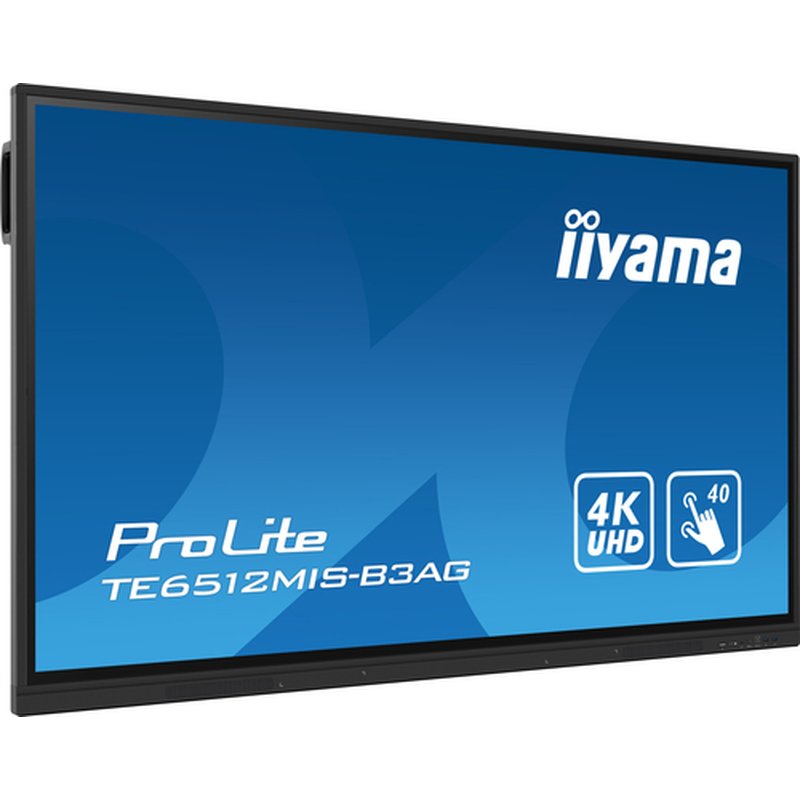 iiyama TE6512MIS-B3AG pantalla de señalización Diseño de quiosco 165,1 cm (65") LCD Wifi 400 cd / m² 4K Ultra HD Negro Pantalla táctil Procesador incorporado Android 11 24/7 - Imagen 3