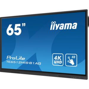 iiyama TE6512MIS-B3AG pantalla de señalización Diseño de quiosco 165,1 cm (65") LCD Wifi 400 cd / m² 4K Ultra HD Negro Pantalla táctil Procesador incorporado Android 11 24/7