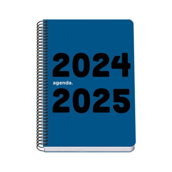 AGENDA ESCOLAR 2024-2025 TAMAÑO A5 TAPA POLIPROPILENO DÍA PÁGINA MEMORY BASIC AZUL DOHE 51755