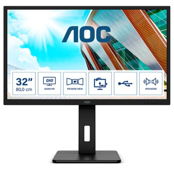 AOC P2 Q32P2 pantalla para PC 80 cm (31.5") 2560 x 1440 Pixeles 2K Ultra HD LED Negro