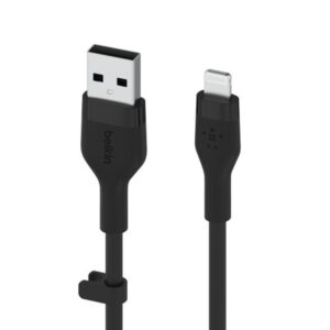 Belkin Cbl Silicqe USB-A LTG 2M noir Negro Belkin Cbl Silicqe USB-A LTG 2M noir Negro