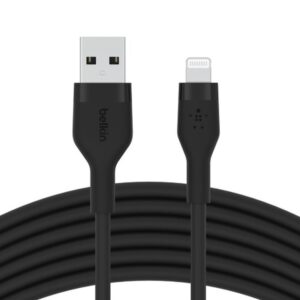 Belkin Cbl Silicqe USB-A LTG 2M noir Negro Belkin Cbl Silicqe USB-A LTG 2M noir Negro