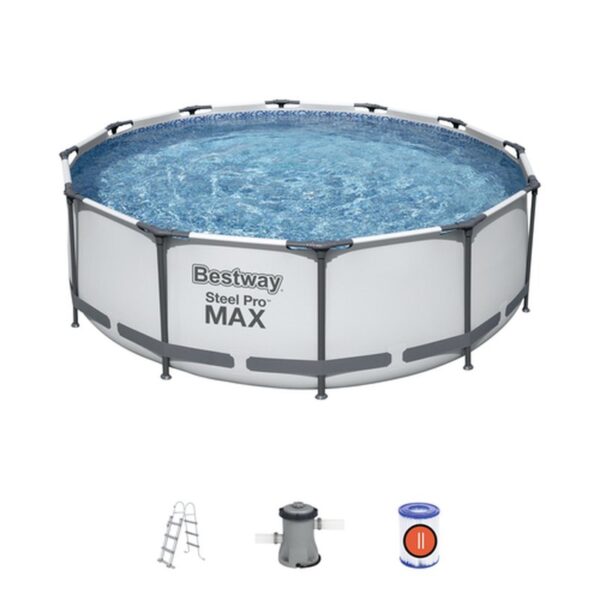 Bestway Steel Pro 56418 piscina sobre suelo Piscina con anillo hinchable Círculo 9150 L