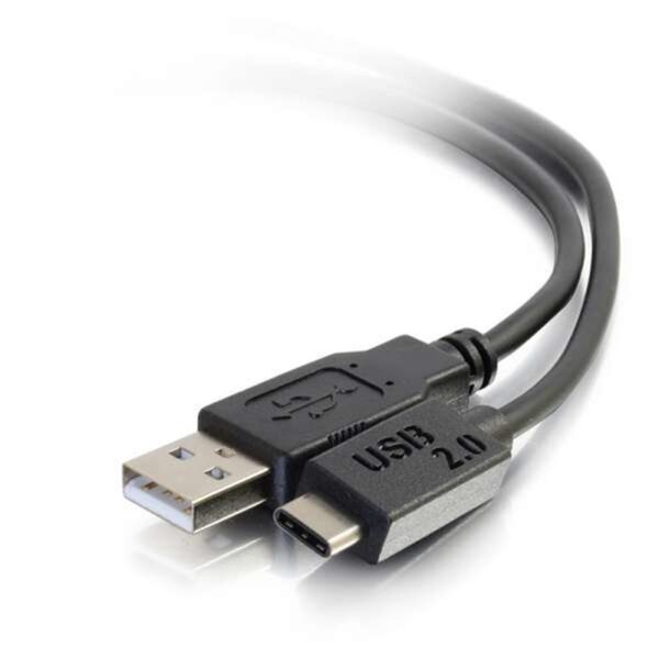 C2G 2m, USB2.0-C/USB2.0-A cable USB USB C USB A Negro