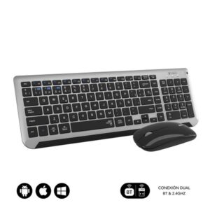 Alternative view of TECLADO + MOUSE SUBBLIM WIRELESS PRESTIGE EXTENDED DUAL GREY