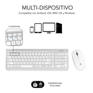 TECLADO + MOUSE SUBBLIM WIRELESS PRESTIGE EXTENDED DUAL SILVER TECLADO + MOUSE SUBBLIM WIRELESS PRESTIGE EXTENDED DUAL SILVER
